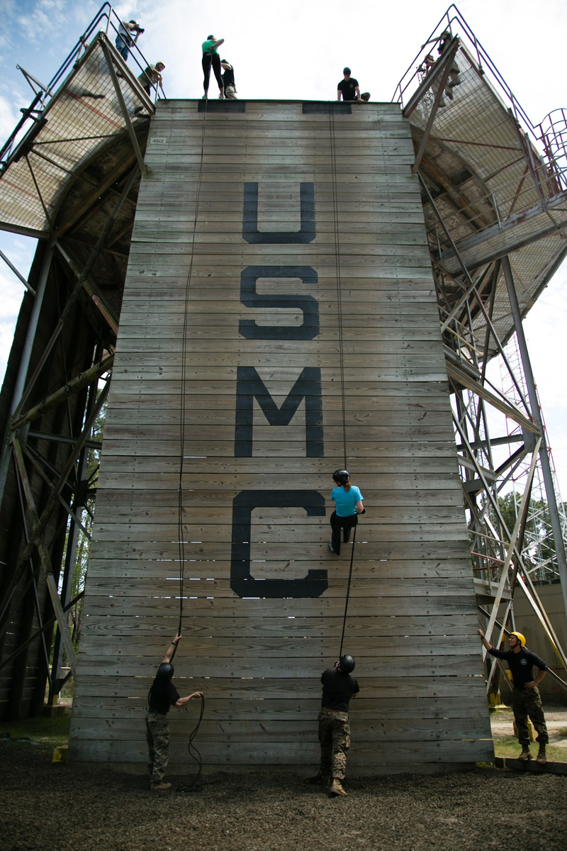 The rappel tower in all its glory.